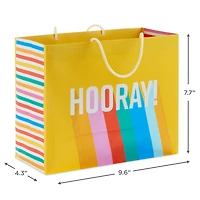 7.7" Hooray on Yellow Medium Horizontal Gift Bag for only USD 4.49 | Hallmark