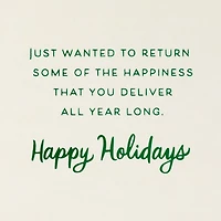 You Deliver Happiness All Year Long Holiday Card for Mail Carrier for only USD 4.99 | Hallmark