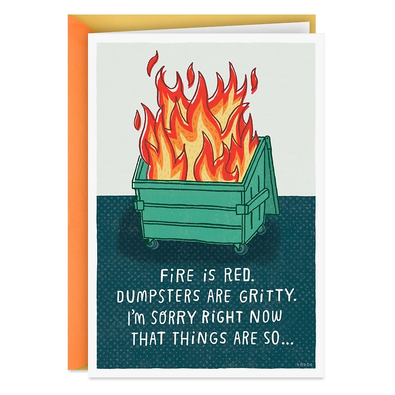 Dumpster Fire Poem Funny Support Card for only USD 3.99 | Hallmark