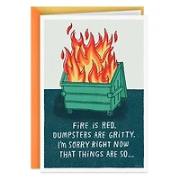 Dumpster Fire Poem Funny Support Card for only USD 3.99 | Hallmark