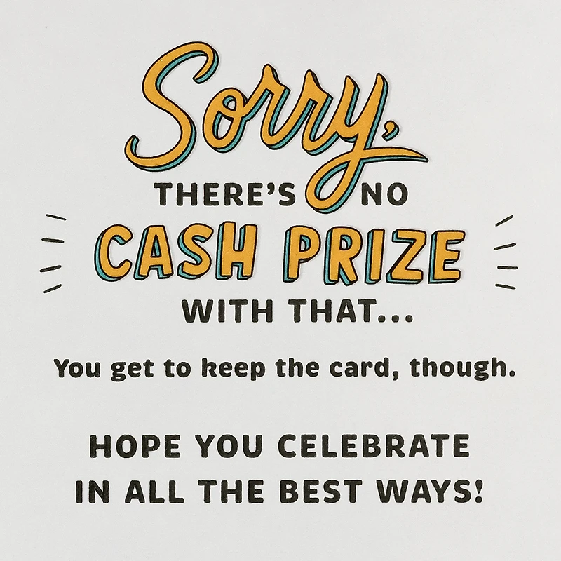 Sorry, No Cash Prize Funny Father's Day Card for Dad for only USD 5.59 | Hallmark