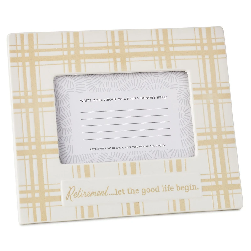 Retirement Quote on Plaid Picture Frame, 4x6 for only USD 26.99 | Hallmark