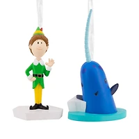 Elf Buddy the Elf™ and Narwhal Hallmark Ornaments, Set of 2 for only USD 28.99 | Hallmark