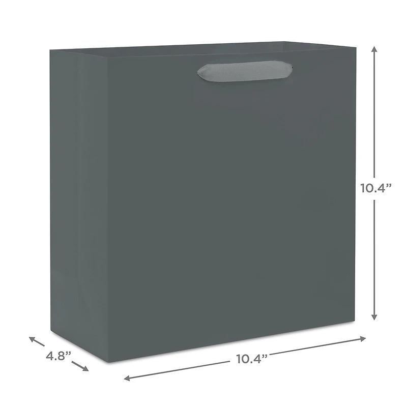 10.4" Gray Large Square Gift Bag for only USD 4.49 | Hallmark