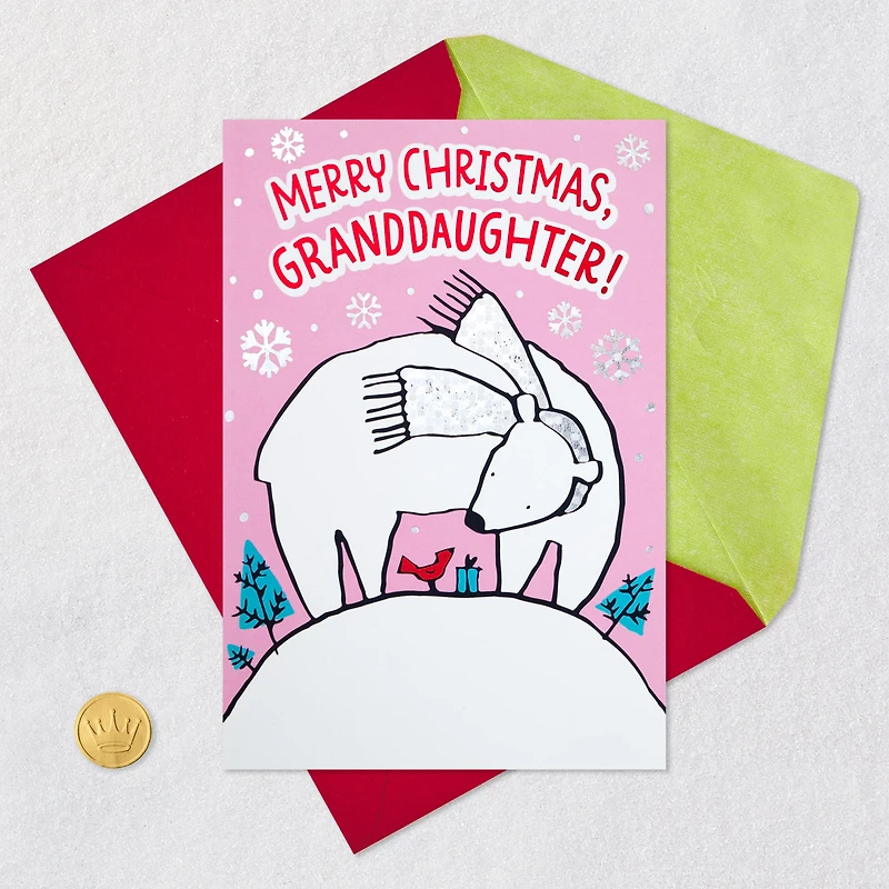 Love You to the North Pole and Back Christmas Card for Granddaughter for only USD 3.59 | Hallmark