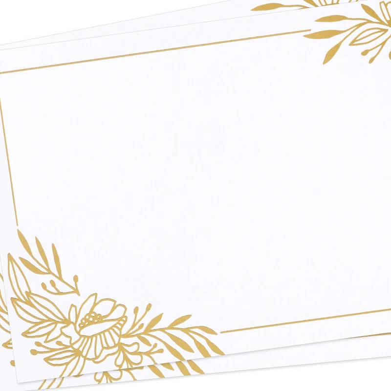Gold Floral Swags on White Flat Blank Notes, Pack of 10 for only USD 5.00 | Hallmark