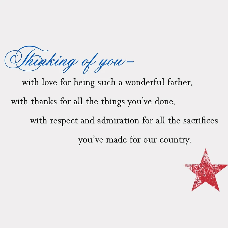 American Flag We Salute You Veterans Day Card for Dad for only USD 2.99 | Hallmark
