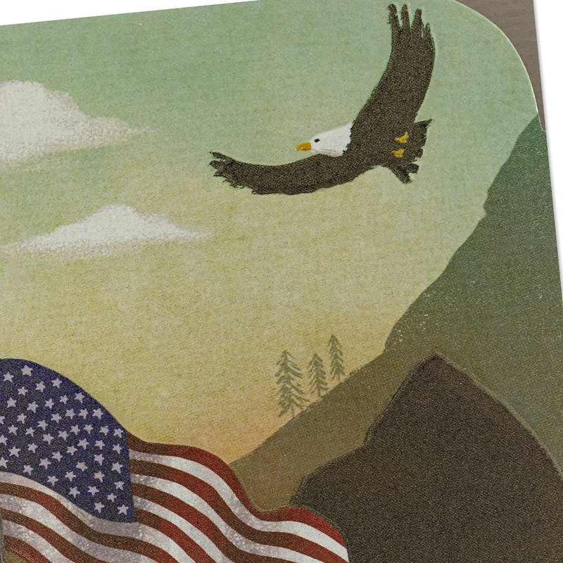 Bald Eagle Flying Over American Flag Blank Card for only USD 4.99 | Hallmark