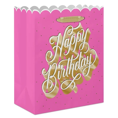 13" Happy Birthday Script on Pink Large Gift Bag for only USD 5.49 | Hallmark