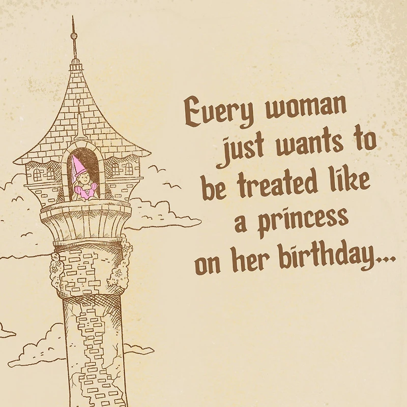 Treated Like a Princess Funny Birthday Card for Her for only USD 3.99 | Hallmark