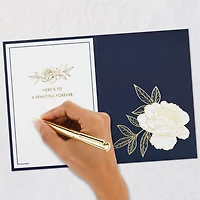 Navy and Gold Floral 3D Pop-Up Wedding Card for only USD 8.99 | Hallmark