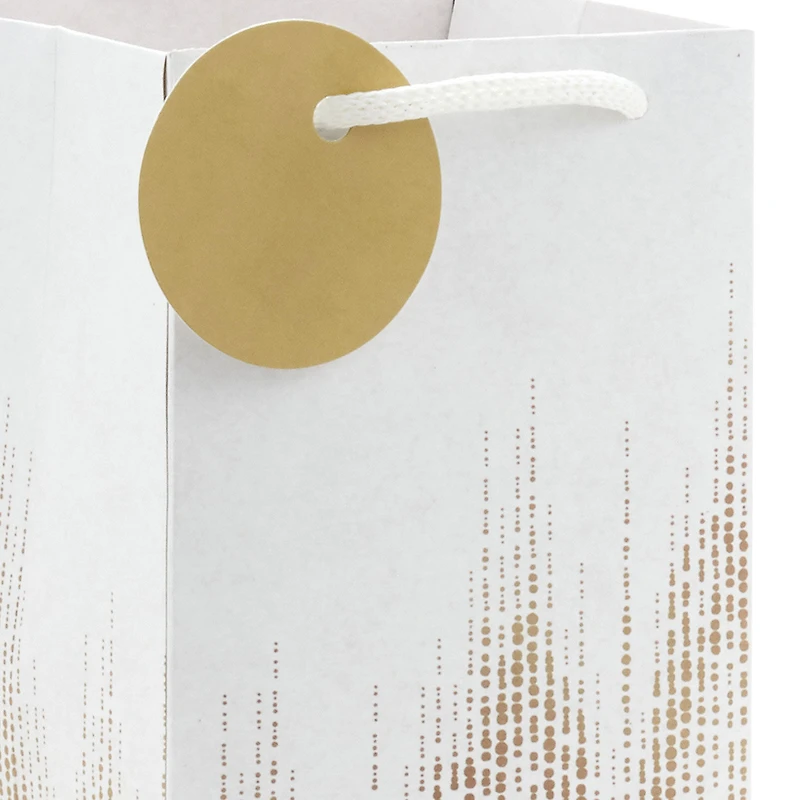 14" Kraft and White Ombré Chevron Large Holiday Wine Gift Bag for only USD 4.49 | Hallmark