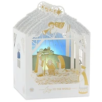 Joy to the World Nativity Scene Musical 3D Pop-Up Christmas Card With Light for only USD 10.99 | Hallmark