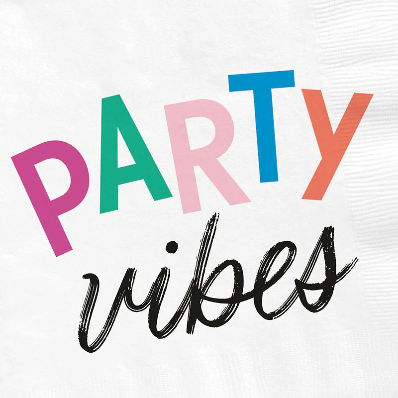 White "Party Vibes" Cocktail Napkins, Set of 16 for only USD 4.49 | Hallmark