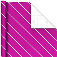 Magenta With White Stripes Wrapping Paper, 20 sq. ft. for only USD 4.99 | Hallmark