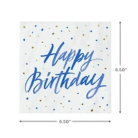 Blue "Happy Birthday" on White Dinner Napkins, Set of 16 for only USD 4.99 | Hallmark
