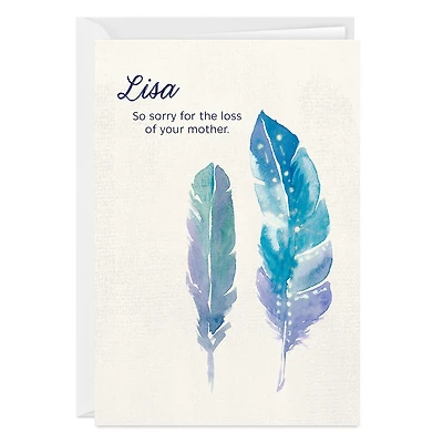 Personalized Watercolor Feathers Card for only USD 4.99 | Hallmark