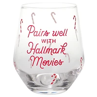 Hallmark Channel Pairs Well With Hallmark Movies Stemless Wine Glass, 14.5 oz. for only USD 19.99 | Hallmark