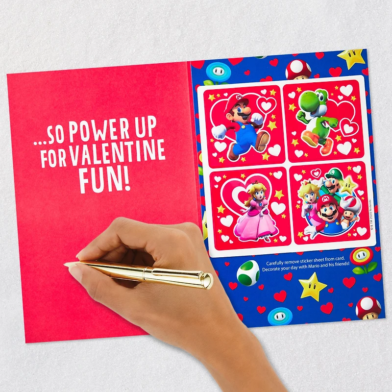 Nintendo Super Mario™ Valentine's Day Card With Puffy Stickers for only USD 5.99 | Hallmark