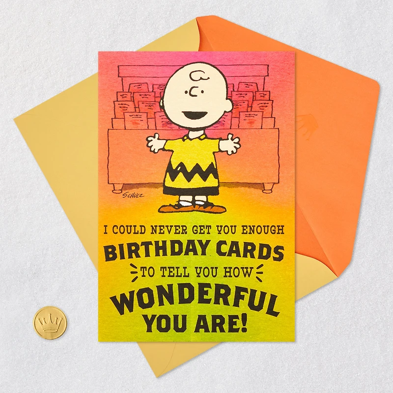 Peanuts® Charlie Brown Wonderful You Funny Birthday Card With Mini Cards for only USD 5.99 | Hallmark