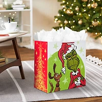 15" Dr. Seuss's How the Grinch Stole Christmas!™ Grimacing Grinch Extra-Deep Christmas Gift Bag for only USD 5.49 | Hallmark