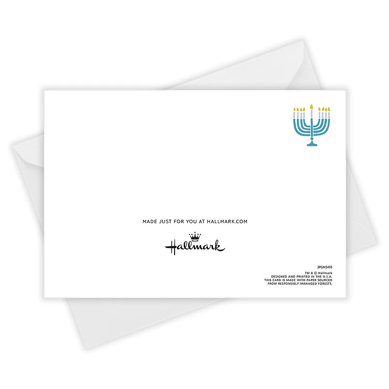 Blue and White Block Lettering Custom Hanukkah Card for only USD 4.99 | Hallmark