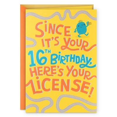 License to Party Funny Pop-Up 16th Birthday Card for only USD 4.99 | Hallmark