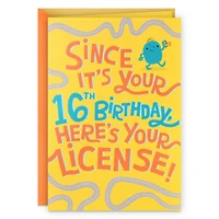 License to Party Funny Pop-Up 16th Birthday Card for only USD 4.99 | Hallmark
