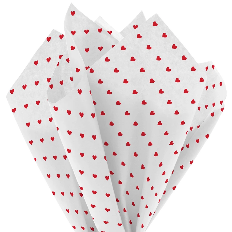 Tiny Red Hearts on White Tissue Paper, 6 sheets for only USD 1.99 | Hallmark