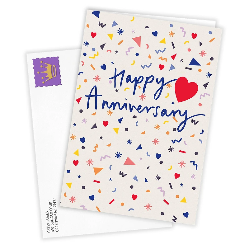 Retro Confetti Custom Anniversary Card for only USD 4.99 | Hallmark