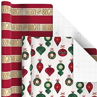 Classic Santa 6-Pack Assorted Christmas Wrapping Paper Roll Bundle, 150 sq. ft. total for only USD 29.99 | Hallmark