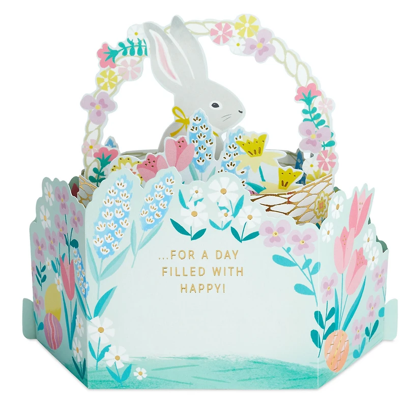 Easter Bunny in Basket 3D Pop-Up Easter Card for only USD 7.99 | Hallmark