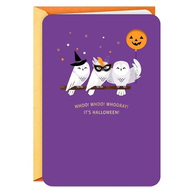 Happy-Go-Party Owls Halloween Card for only USD 3.99 | Hallmark