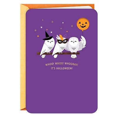 Happy-Go-Party Owls Halloween Card for only USD 3.99 | Hallmark
