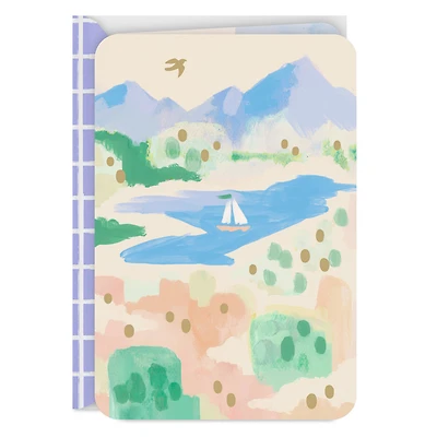 Sailboat on Mountain Lake Blank Card for only USD 2.99 | Hallmark