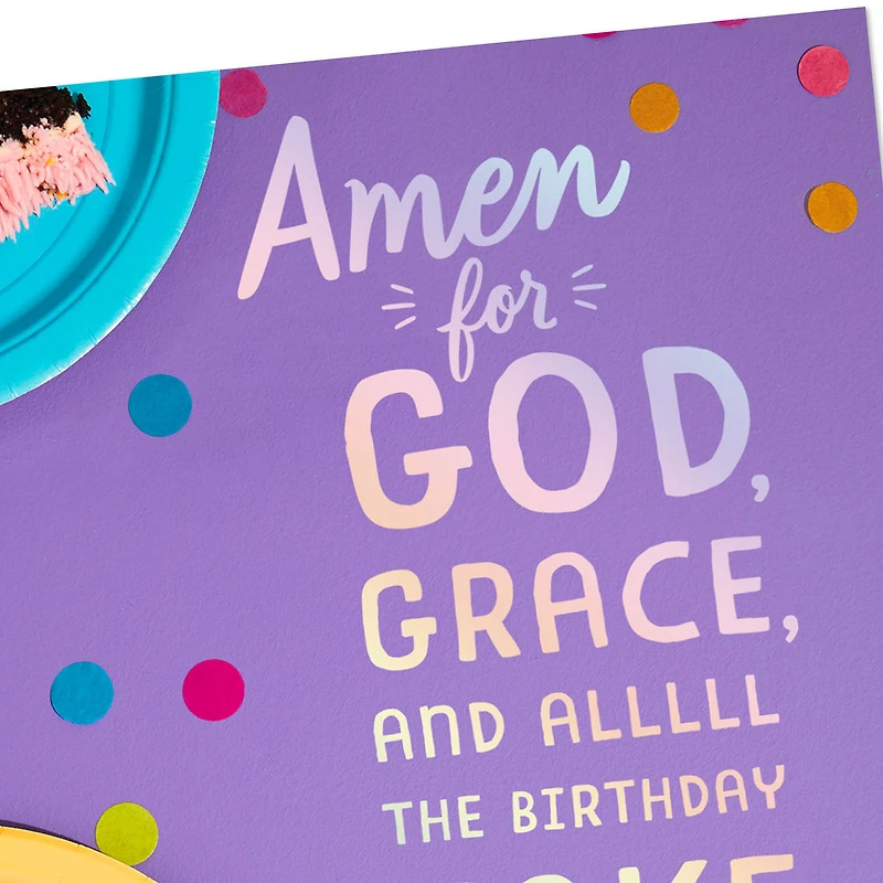 God, Grace and Alllll the Cake Religious Birthday Card for only USD 2.59 | Hallmark