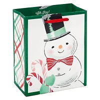 6.5" Smiling Snowman on White Small Holiday Gift Bag for only USD 2.49 | Hallmark