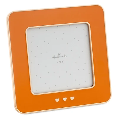 Three Hearts Orange Enamel Picture Frame, 4x4 for only USD 22.99 | Hallmark