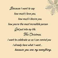 Baby, You're My Everything Romantic Christmas Card for only USD 6.59 | Hallmark