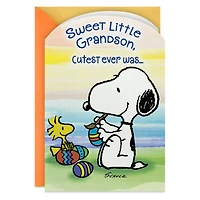Peanuts® Snoopy Painting Eggs First Easter Card for Grandson for only USD 4.59 | Hallmark
