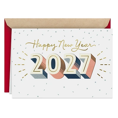 Bold Geometric 2027 Year-Dated New Year Card for only USD 3.99 | Hallmark