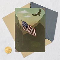 Bald Eagle Flying Over American Flag Blank Card for only USD 4.99 | Hallmark