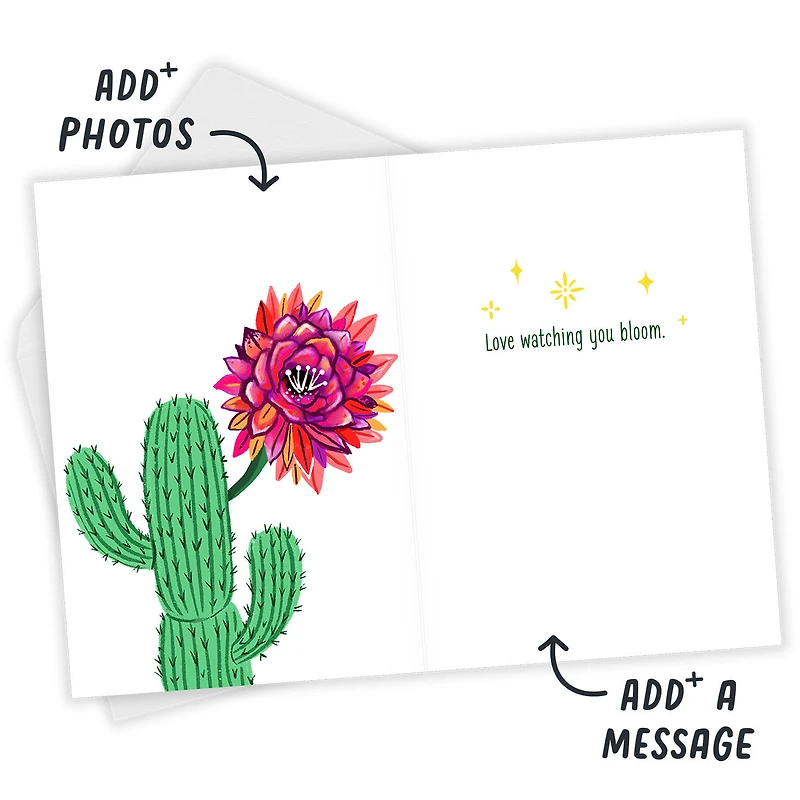 You Become More You Cactus Custom Encouragement Card for only USD 4.99 | Hallmark