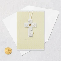 Surrounded by Love Baptism Card for Baby With Hangable Cross for only USD 7.59 | Hallmark
