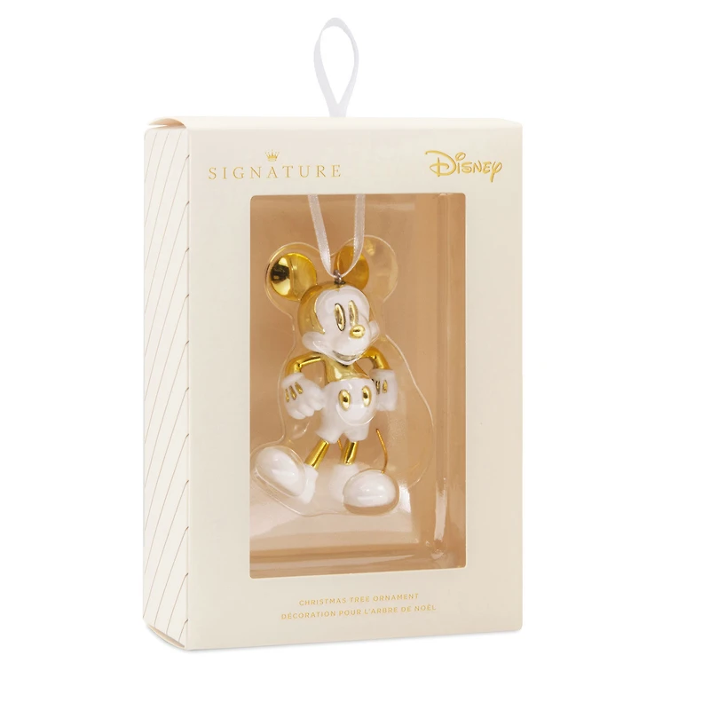 Disney Mickey Mouse White and Gold Ceramic Hallmark Ornament for only USD 28.99 | Hallmark