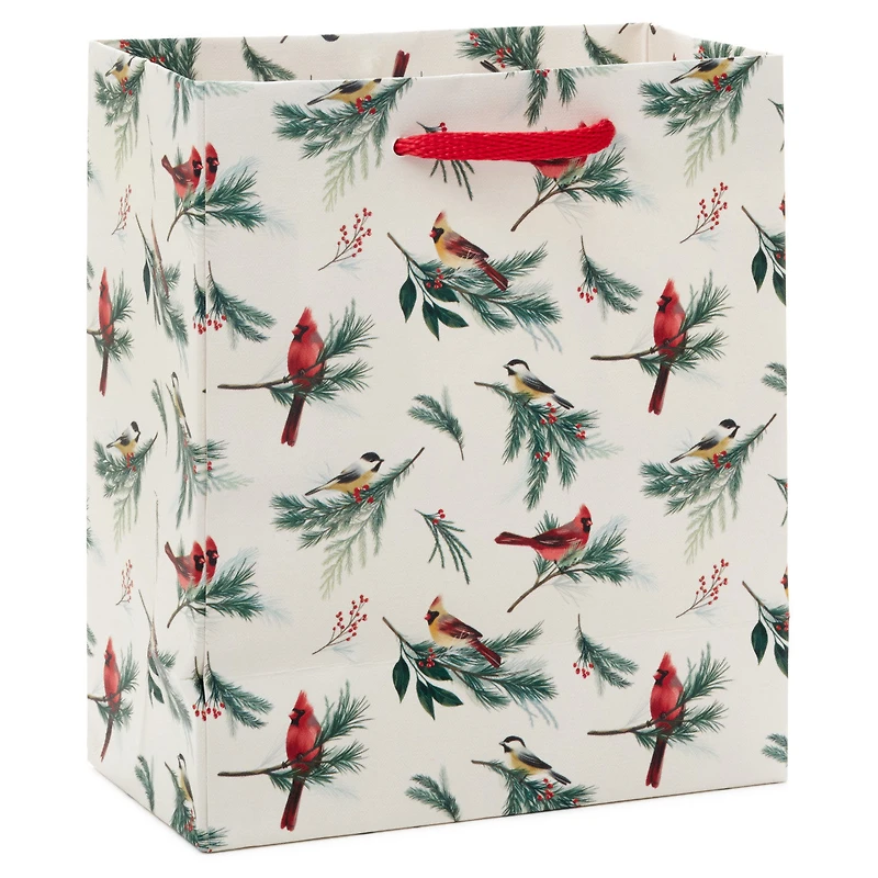 6.5" Winter Birds on Cream Small Christmas Gift Bag for only USD 2.49 | Hallmark