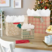 Holiday Kraft 8-Pack Assorted Horizontal Gift Bag Bundle With 8 Tags for only USD 15.99 | Hallmark