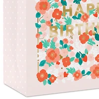 10.4" Happy Birthday Floral on Pink Large Square Gift Bag for only USD 9.99 | Hallmark