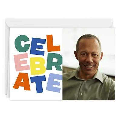 Bold Stacked Letters Custom Celebration Card for only USD 4.99 | Hallmark