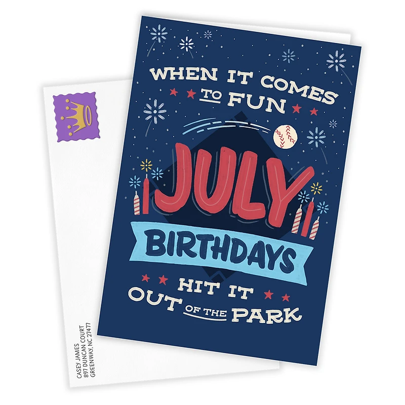 July Hits It Out of the Park Custom Birthday Card for only USD 4.99 | Hallmark
